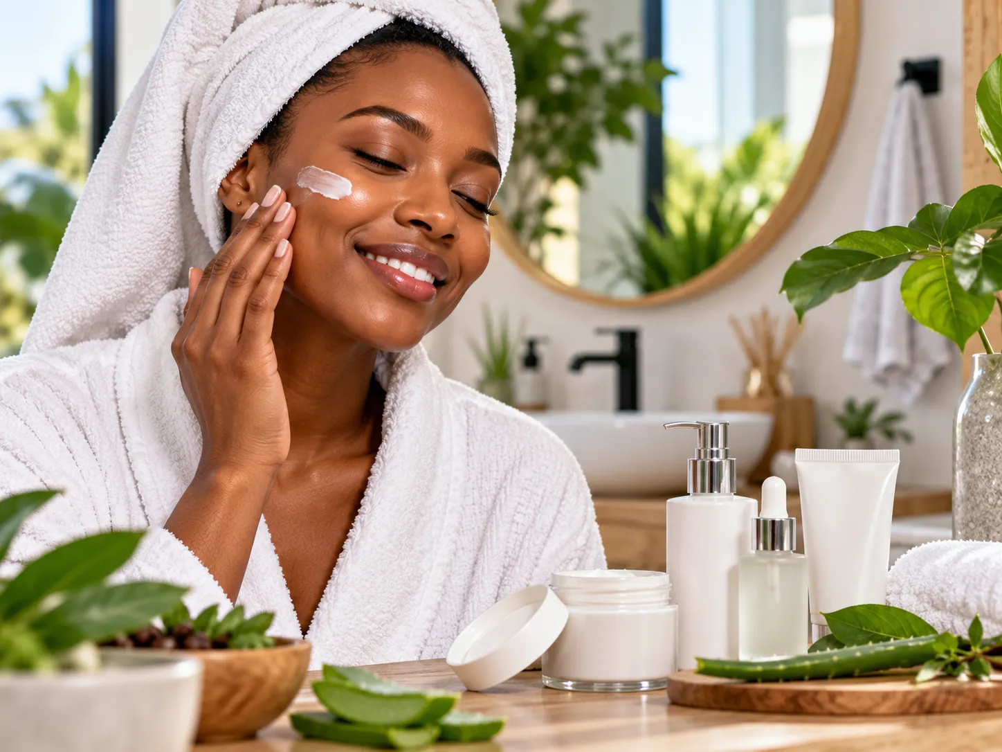A clean and simple skincare routine